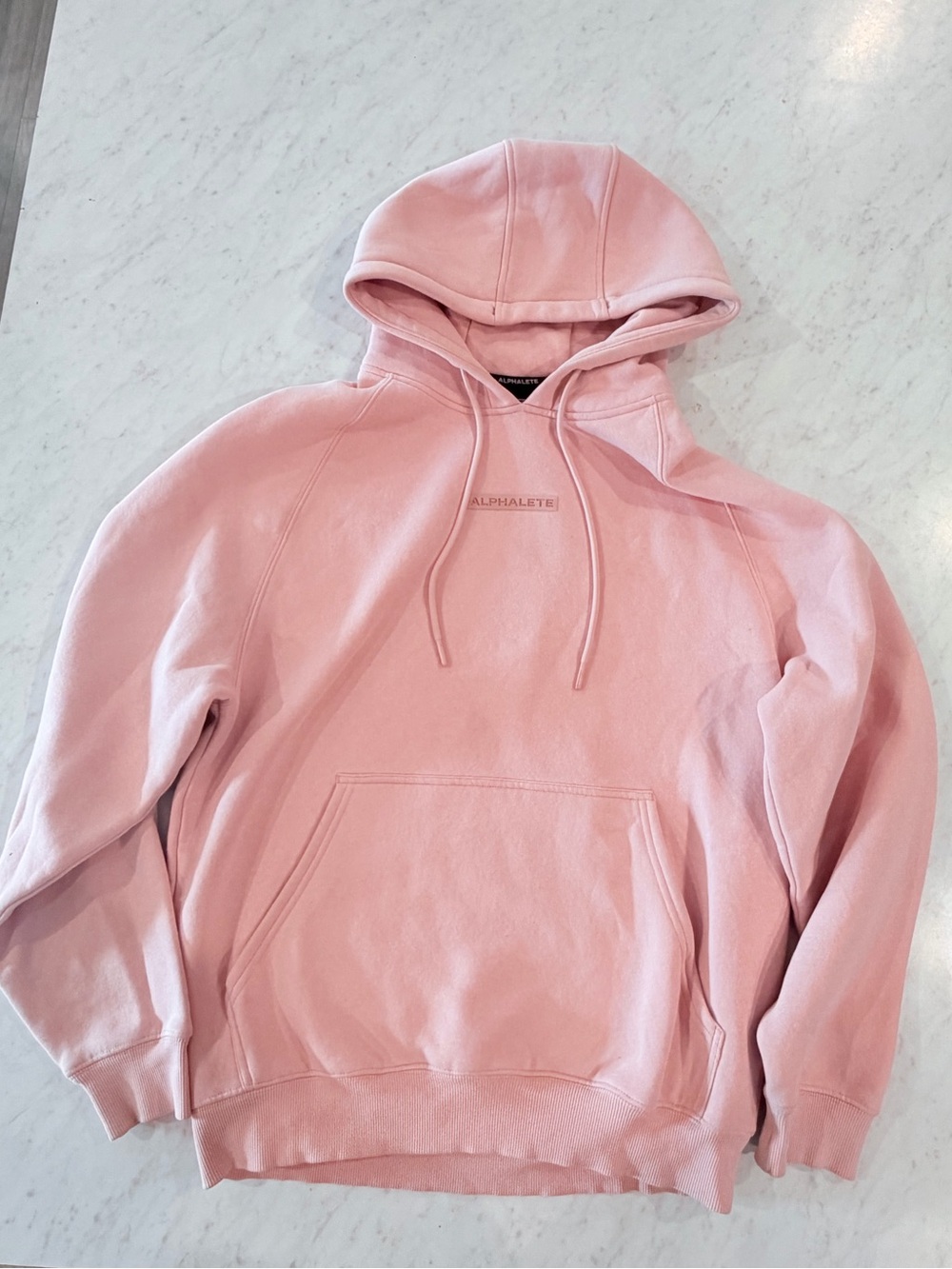 Alphalete Men's Pink Crewneck Hoodie Pullover